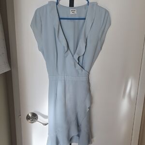 Sunday Best Sky Blue Ruffle Mini Dress